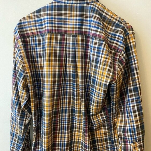 Peter Millar 100% Cotton Plaid Fall Tone Button Down - Picture 3 of 8